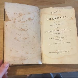 Richard Whately’s Elements of Rhetoric 1843